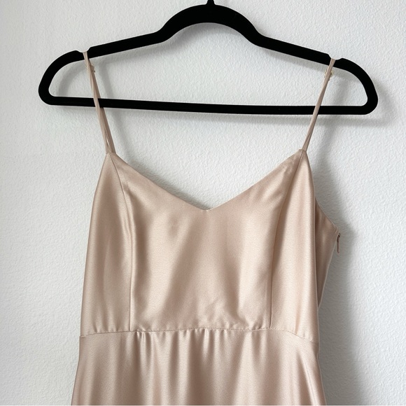 NEW Show Me Your Mumu Faith Maxi Dress in Champagne Luxe Satin sz S - Picture 4 of 9